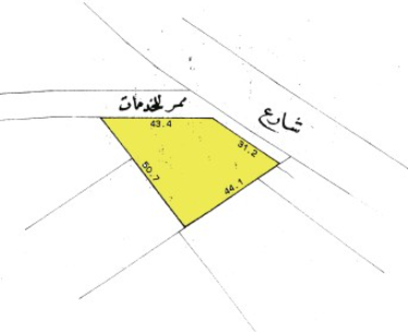للبيع ارض تجارية في منطقة العكر الغربي 